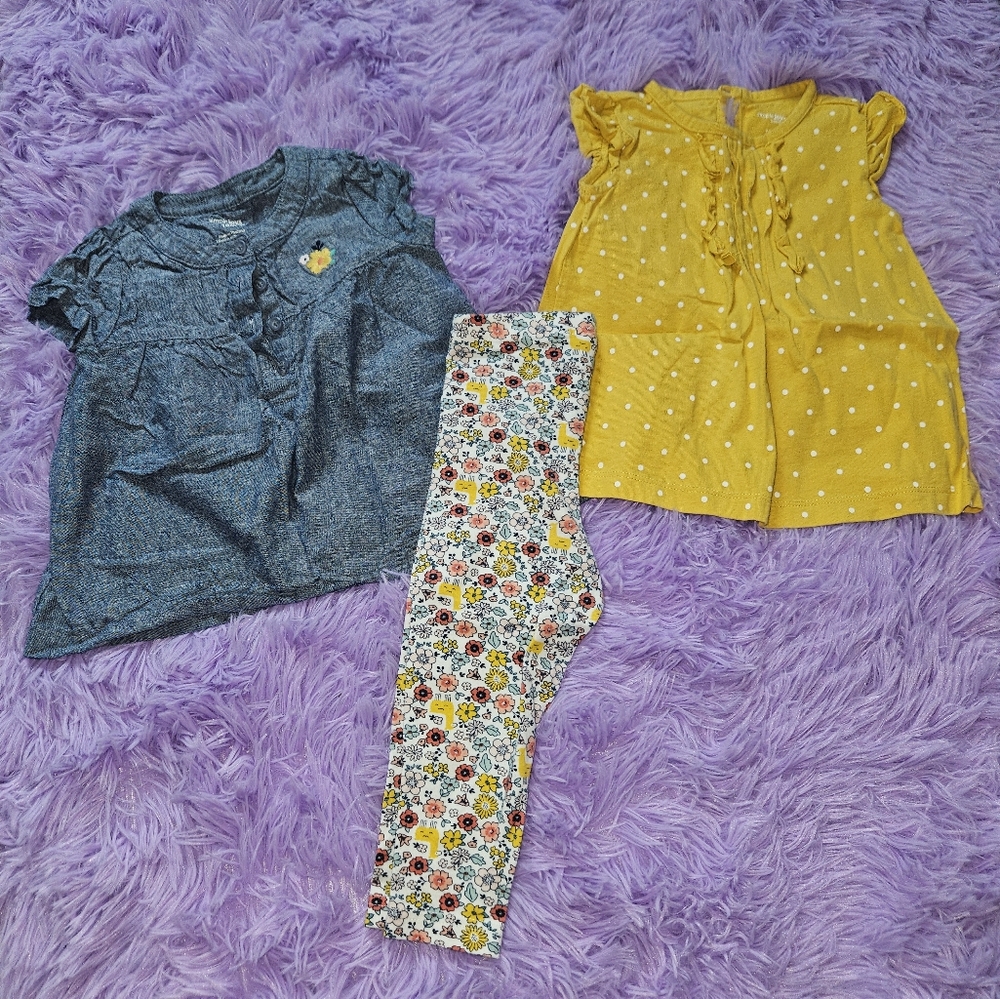Simple Joys Floral and Yellow Set | 18 Month